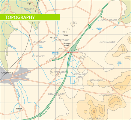 Layered map topography